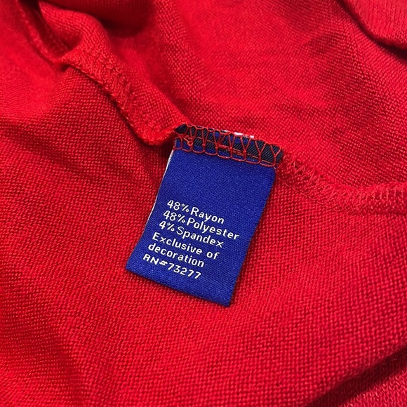 Apt. 9 brand Red Dress Style Tunic with 3/4 Sleeves size M NWT - Picture 5 of 8